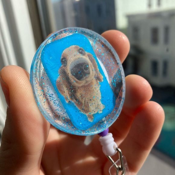 Golden retriever badge clip - Picture 4 of 9